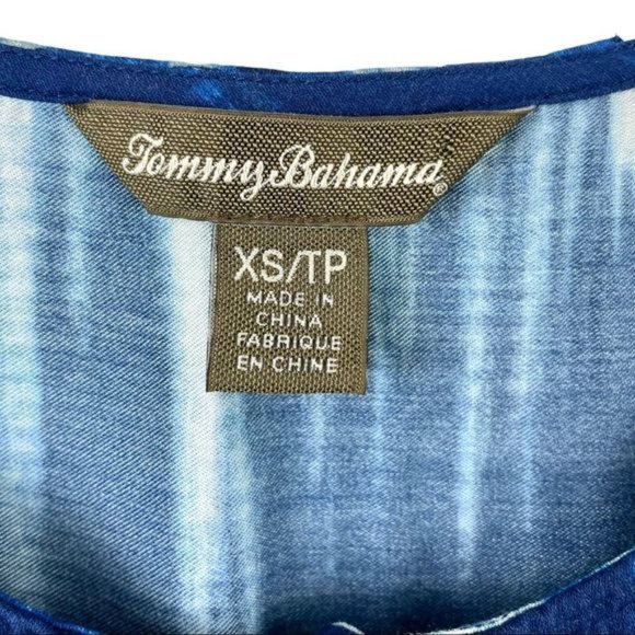 Tommy bahama blue  white batik poncho tunic swim coverup - Picture 3 of 4